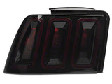 1999-2004 Raxiom Icon LED Tail Lights and Sequential Tail Light Kit; Black Housing; Smoked Lens