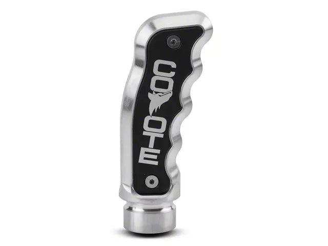 2015-2025 Mustang Barton Automatic Pistol Grip Shifter Handle with Coyote Logo; Brushed