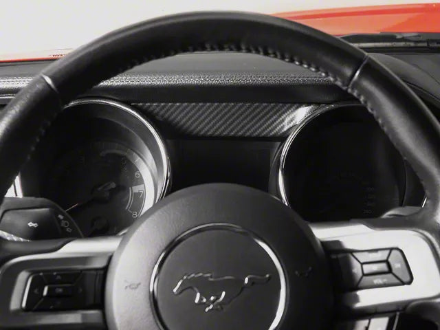 2015-2023 Mustang SpeedForm Instrument Panel Trim; Carbon Fiber Style