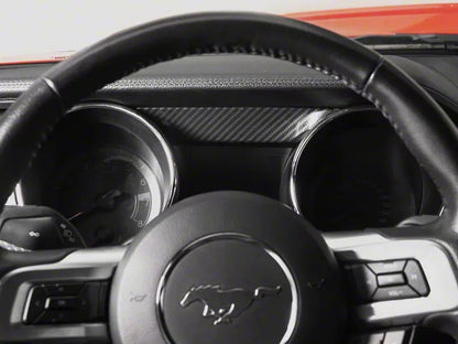 2015-2023 Mustang SpeedForm Instrument Panel Trim; Carbon Fiber Style