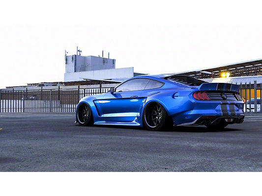 2018-2023 Mustang Fastback Clinched Flares Widebody Kit; Unpainted