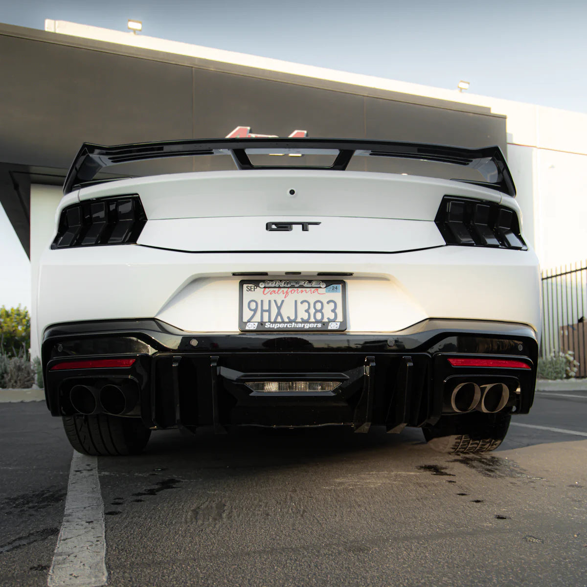 2024-2025 Ford Mustang Dark Horse Rear Diffuser Gloss Black Quad Tips