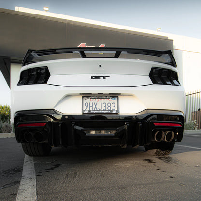 2024-2025 Ford Mustang Dark Horse Rear Diffuser Gloss Black Quad Tips