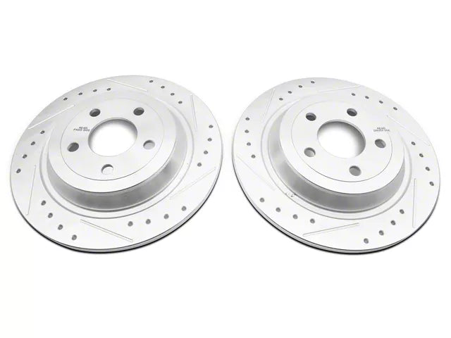 2015-2023 Mustang GT, EcoBoost w/ Performance Pack PowerStop Z23 Evolution Sport Brake Rotor and Pad Kit; Rear