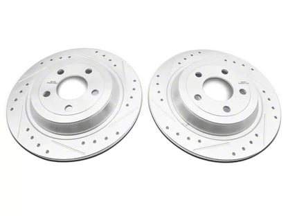 2015-2023 Mustang GT, EcoBoost w/ Performance Pack PowerStop Z23 Evolution Sport Brake Rotor and Pad Kit; Rear