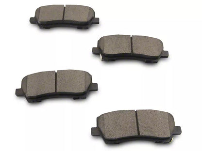 2015-2023 Mustang w/o Performance Pack C&L Super Sport Cross-Drilled and Slotted Brake Rotor and Pad Kit; Rear