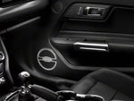 2015-2023 Mustang GT SpeedForm Lower Door Speaker Trim with 5.0 Logo; Brushed