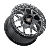 2005-2026 Mustang Weld Racing Solana Beadlock 1-Piece Gloss BLK MIL DIA Wheel - 17x10 with 5x114.3 Bolt, 7.38BS, ET 48
