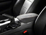 2015-2023 Mustang Black Alcantara Center Console Lid Cover with Red Stitching