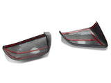 2015-2023 Mustang w/o Mirror Signals Mirror Covers; Carbon Fiber Style