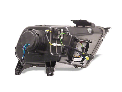 2010-2012 Mustang W/ Factory HID Signature Series Sequential Light Bar Projector Headlights; Black Housing; Clear Lens
