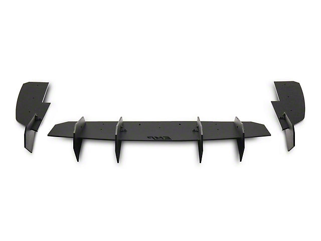 2018-2023 Mustang GT; 19-23 Mustang EcoBoost w/ Active Exhaust HDPE Rear Diffuser; Matte Black