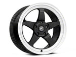 2005-2025 Forgestar D5 Drag Black Machined Wheel; Rear Only; 17x10; 50mm Offset