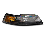 1999-2004 Raxiom Axial Series OEM Style Replacement Headlights; Black Housing; Clear Lens