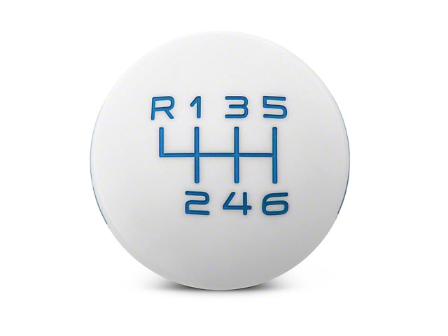 2011-2014 RTR 6-Speed Shift Knob; White/Blue