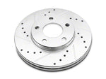 1994-2004 C&L Super Sport Cross-Drilled and Slotted Rotors; Front Pair