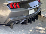 2024-2025 Mustang w/ Active Exhaust HDPE Rear Diffuser V3; Matte Black