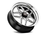 1979-2005 WELD Performance Laguna Drag Gloss Black Milled Wheel; Front Only; 18x5; -23mm Offset