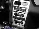 2010-2014 Center Dash/Radio/AC Trim Plate with Polished Trim Rings; Brushed