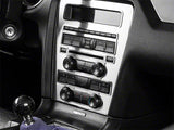 2010-2014 Center Dash/Radio/AC Trim Plate with Polished Trim Rings; Brushed