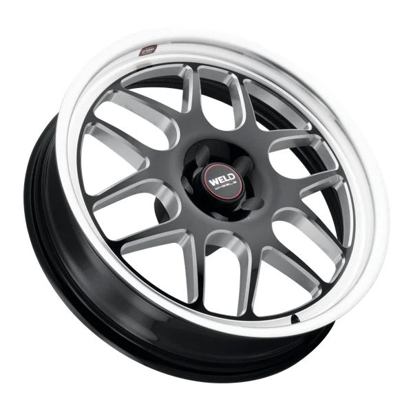 2015-2020 Shelby GT350 / 2020-2022 Shelby GT500 / 2024+ Dark Horse Weld Racing Solana Drag 1-Piece Gloss BLK MIL DIA Wheel - 20x5 with 5x114.3 Bolt, 1.5BS, ET -38