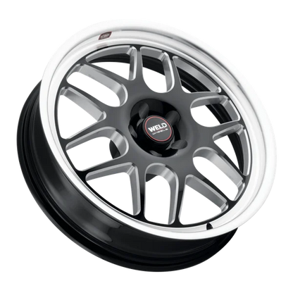 2015-2020 Shelby GT350 / 2020-2022 Shelby GT500 / 2024+ Dark Horse Weld Racing Solana Drag 1-Piece Gloss BLK MIL DIA Wheel - 20x5 with 5x114.3 Bolt, 1.5BS, ET -38