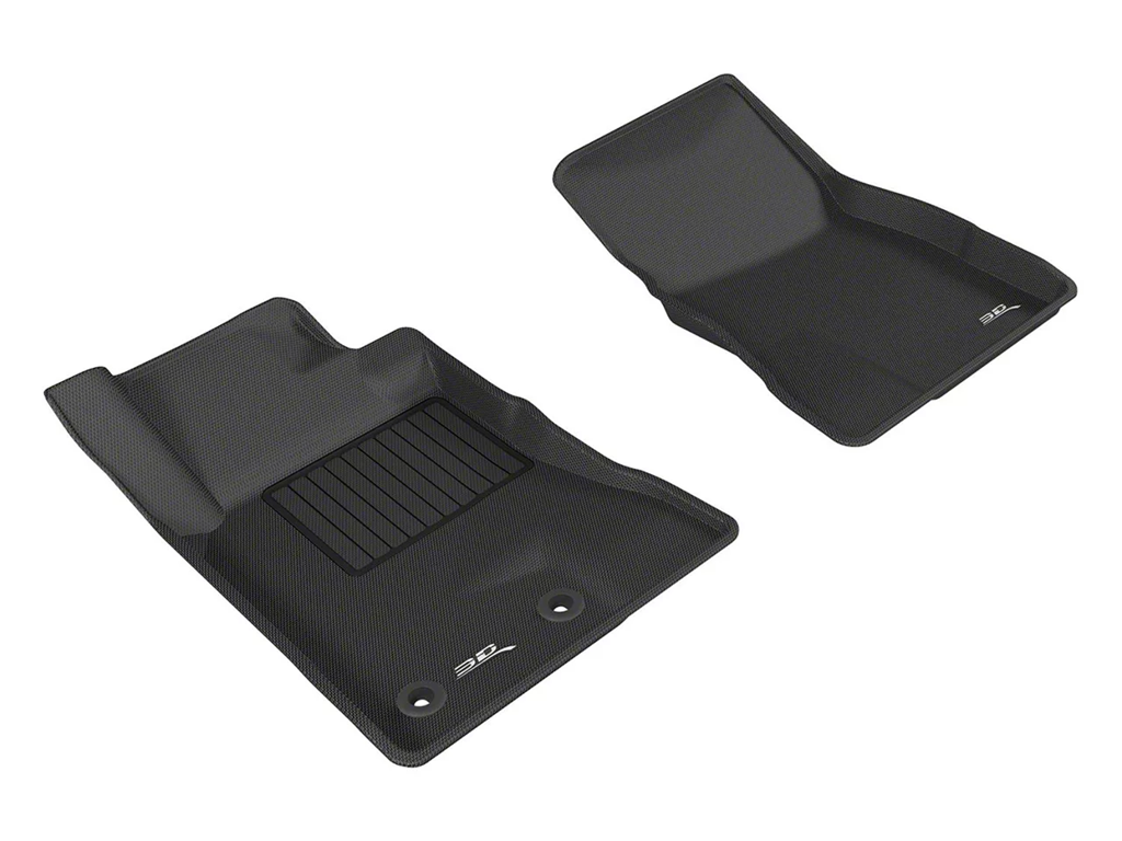 2015-2026 Mustang 3D MAXpider KAGU Series Front Floor Liners Black All-Weather Custom Fit