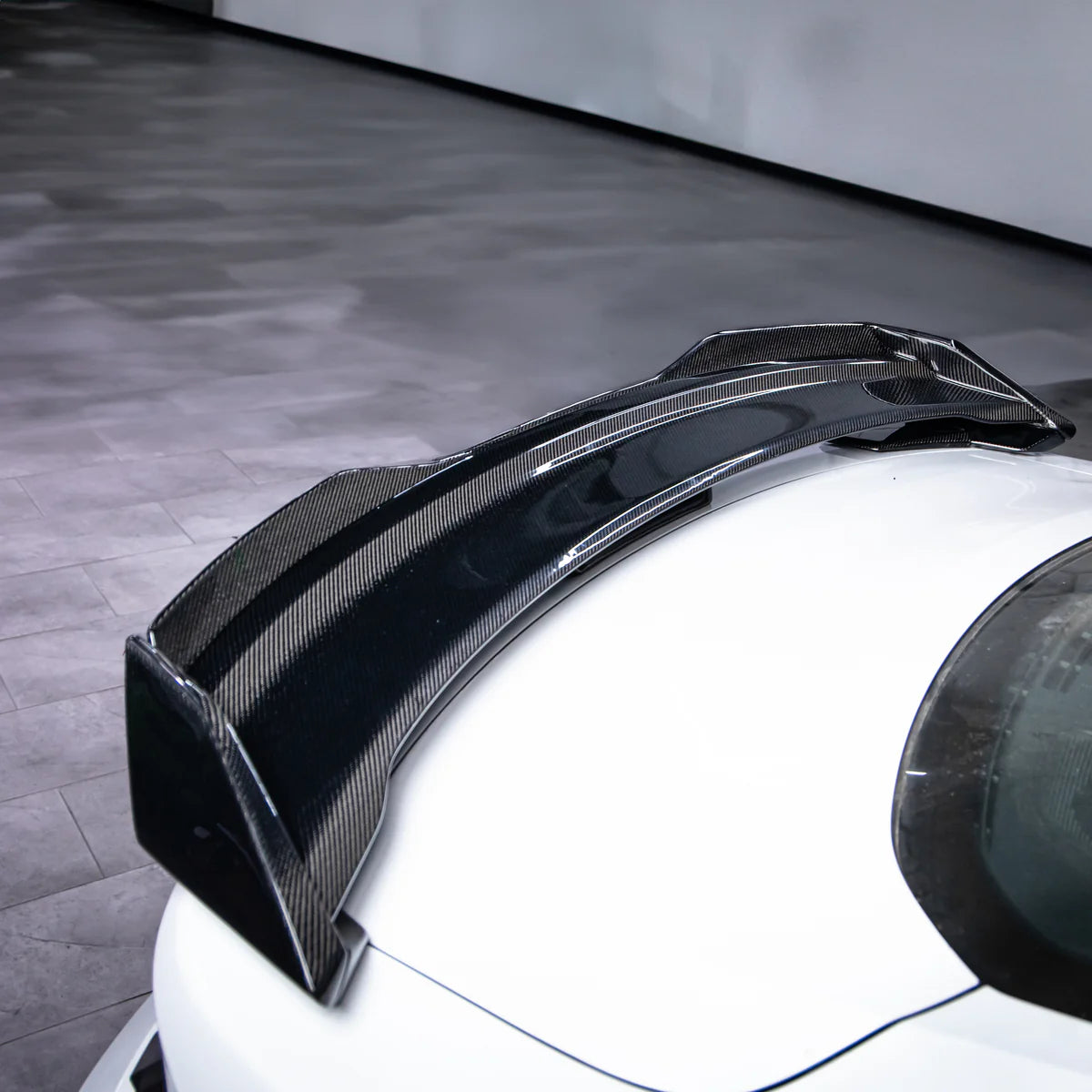 2024-2026 Mustang S650 Dark Horse Rear Spoiler Gloss Carbon Fiber 2pcs