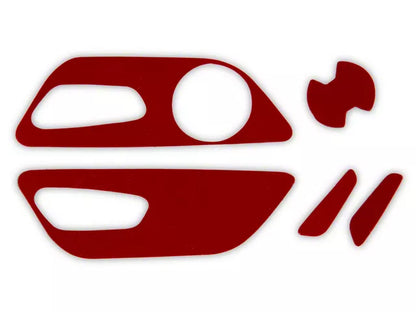 2015-2023 Mustang SpeedForm Seat Adjustment Trim; Red Carbon