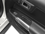 2015-2023 Mustang SpeedForm Door Switch Panel Accent Trim; Domed Carbon Fiber