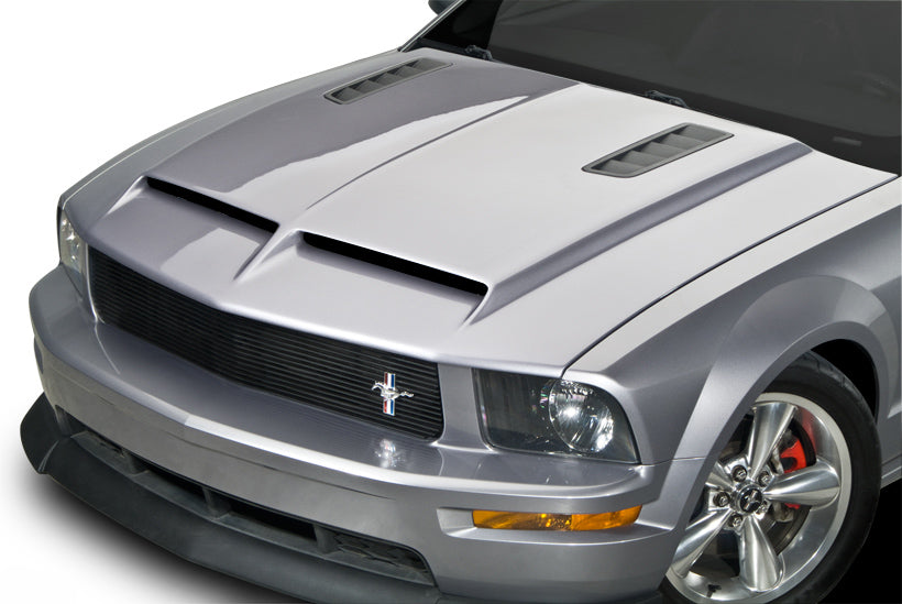 2005-2009 Mustang Cervinis Ram Air Hood With Louvers