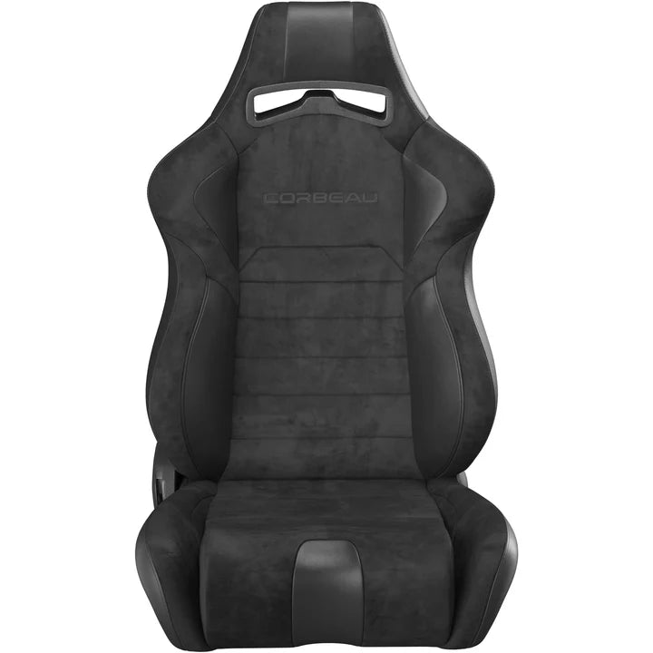 Corbeau LG1 Wide Racing Seats Black Suede Pair