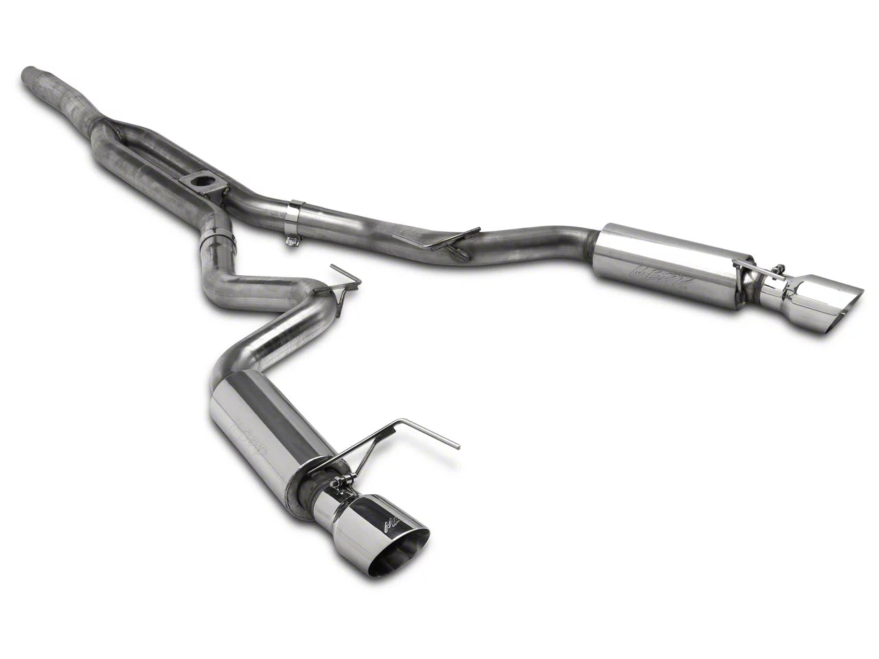 2015-2023 Mustang EcoBoost Fastback w/o Active Exhaust MBRP Armor Plus Cat-Back Exhaust with Y-Pipe; Race Version