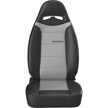 Corbeau Moab Reclining Seats Black Vinyl/Grey Perforated Vinyl Pair
