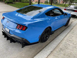 2024-2025 Mustang w/ Active Exhaust HDPE Rear Diffuser V3; Matte Black