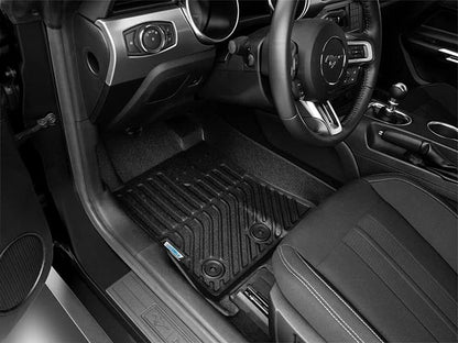 2015-2025 Mustang TruShield Precision Molded Front and Rear Floor Liners; Black