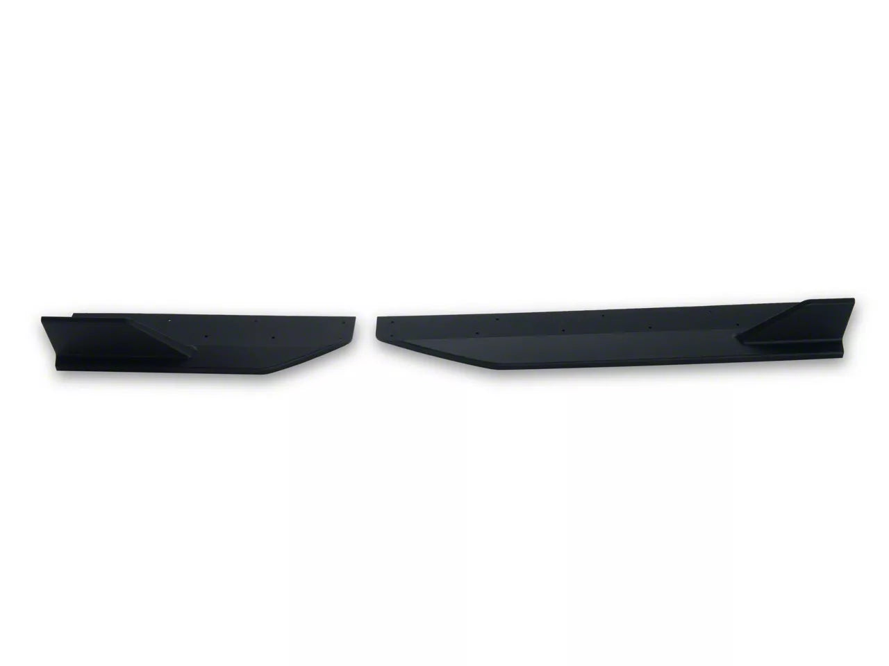 2024-2026 Ford Mustang GT350R Performance Package Side Skirt Extensions; Matte Black