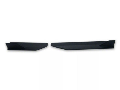 2024-2026 Ford Mustang GT350R Performance Package Side Skirt Extensions; Matte Black