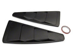 2005-2014 Vintage Style Rear Window and Quarter Window Louver Kit; Matte Black