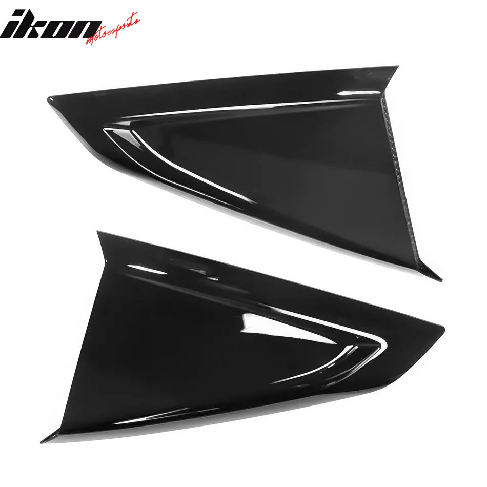 2024-2026 Ford Mustang V Style Gloss Black Side Window Louvers ABS