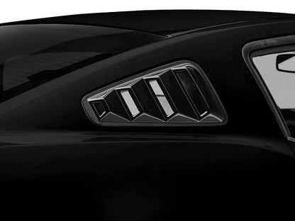 2010-2014 Quarter Window Louvers; Gloss Black