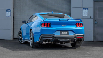 2024-2025 Mustang GT w/ Active Borla S-Type Cat-Back Exhaust with Black Carbon Fiber Tips