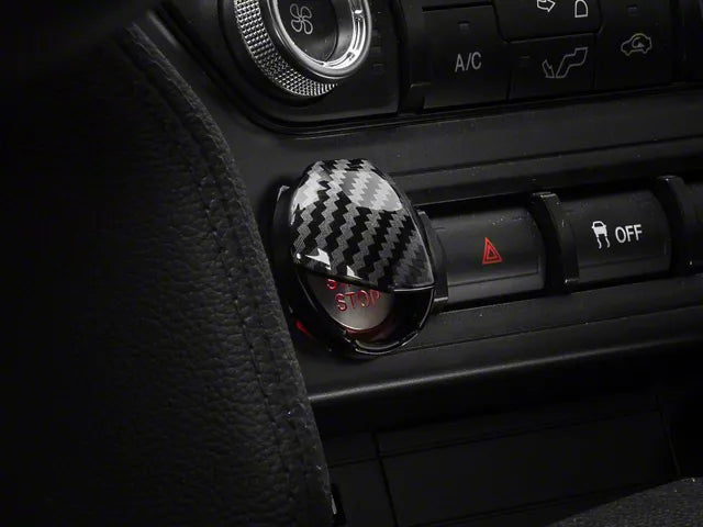2015-2023 Mustang SpeedForm Start Button Cover; Carbon Fiber