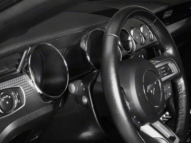 2015-2023 Mustang SpeedForm Instrument Panel Trim; Carbon Fiber Style