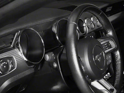 2015-2023 Mustang SpeedForm Instrument Panel Trim; Carbon Fiber Style