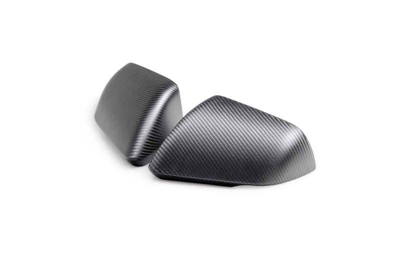 Ford Racing 24-25 Mustang (w/Integrated Turn Signals) Carbon Fiber Mirror Skull Caps - Matte