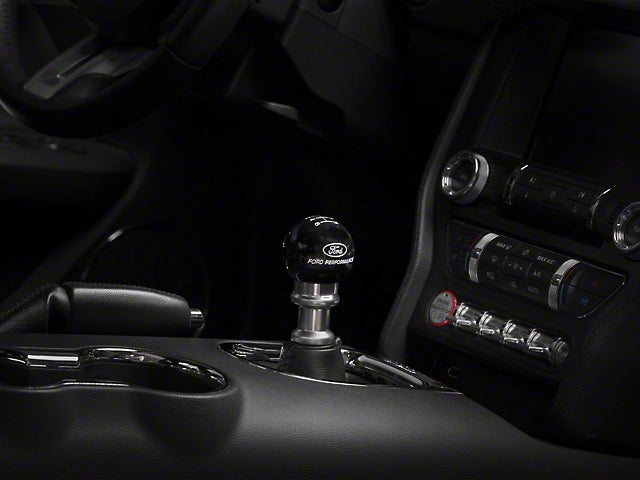 2015-2025 Ford Performance 6-Speed Shift Knob with Ford Performance Logo; Black