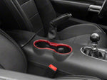 2015-2023 Mustang SpeedForm Center Console Cup Holder Trim; Red Carbon