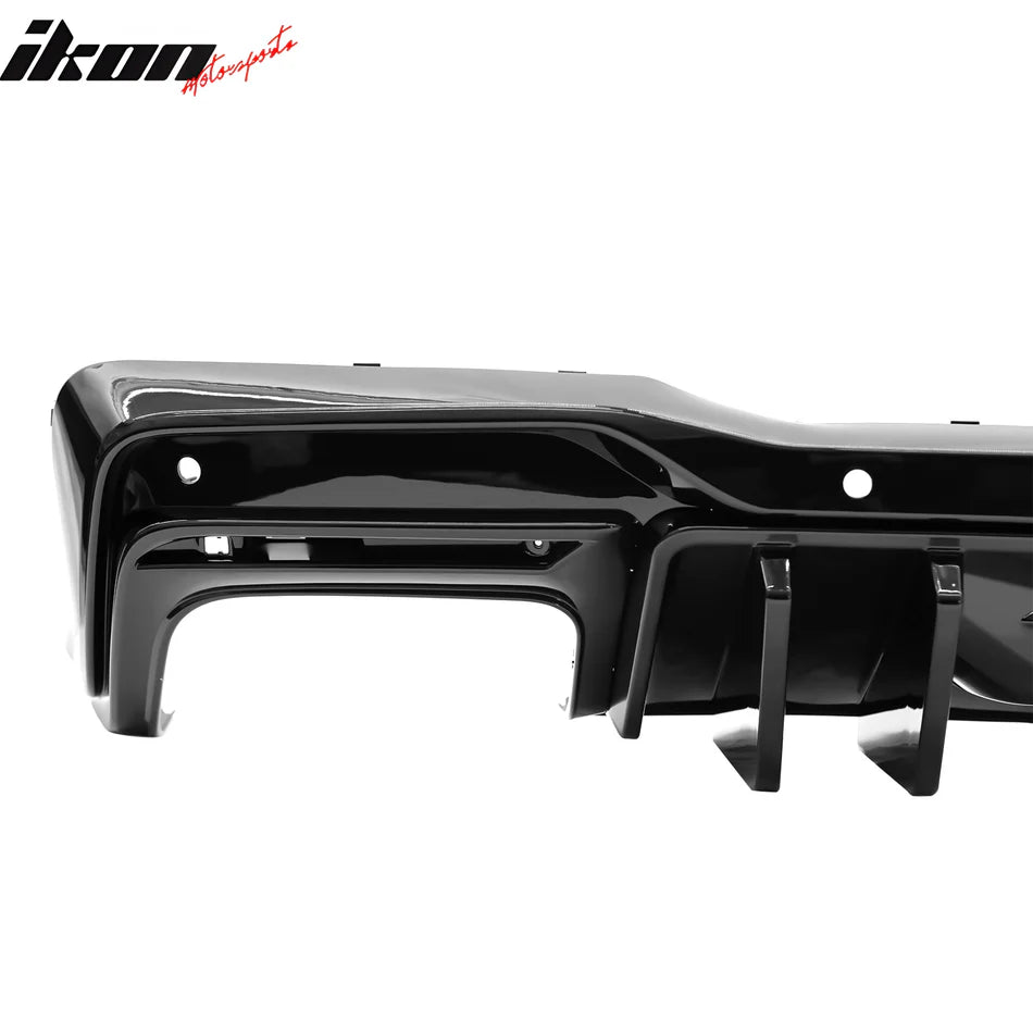 2024-2026 Ford Mustang Competition Style Gloss Black Rear Diffuser PP