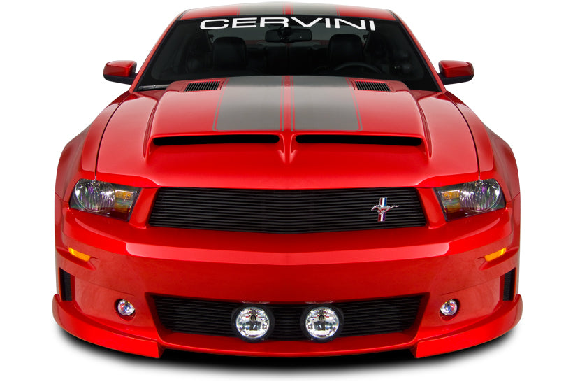 2010-2012 Mustang Cervinis Type 4 Ram Air Hood w/ Billet Heat Extractors